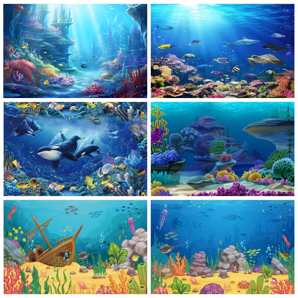 Aquarium Marine World - Underwater World Backdrop Underwater Marine Coral