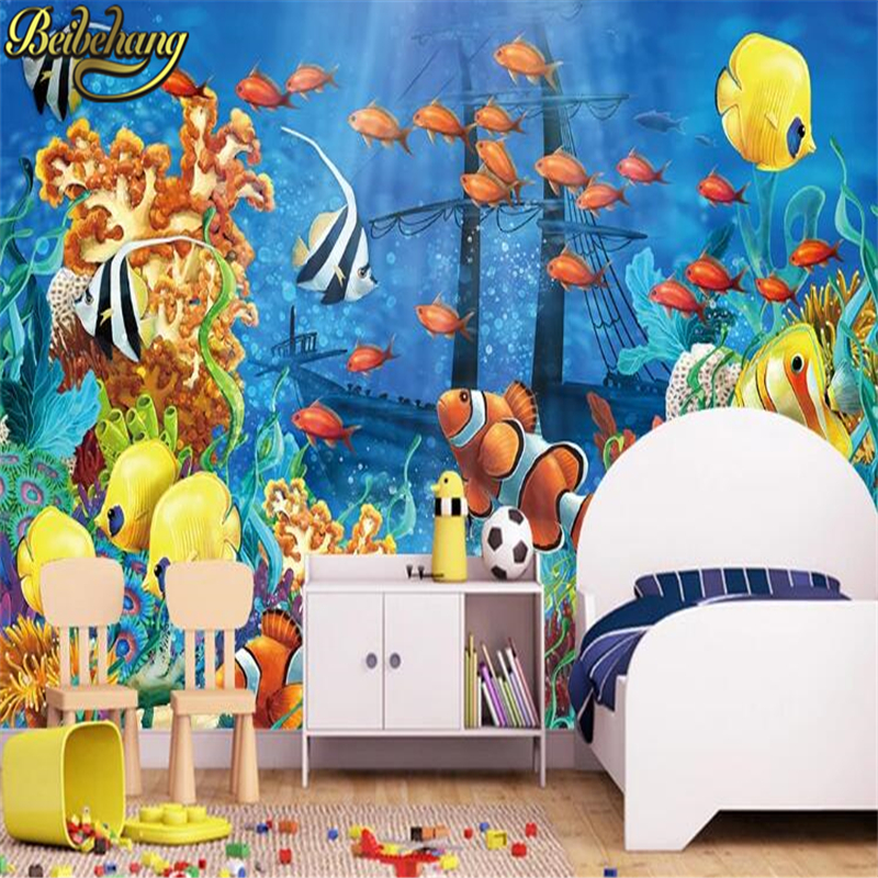 Aquarium Marine World - Large murals Wallpaper Cartoon World Marine