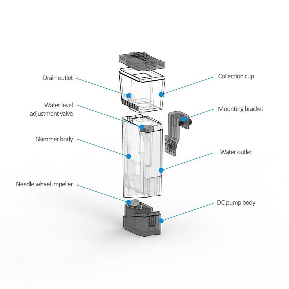 Internal Nano Skimmer Mini Q 1 – Protein Skimmer Hang On recenzja i cena