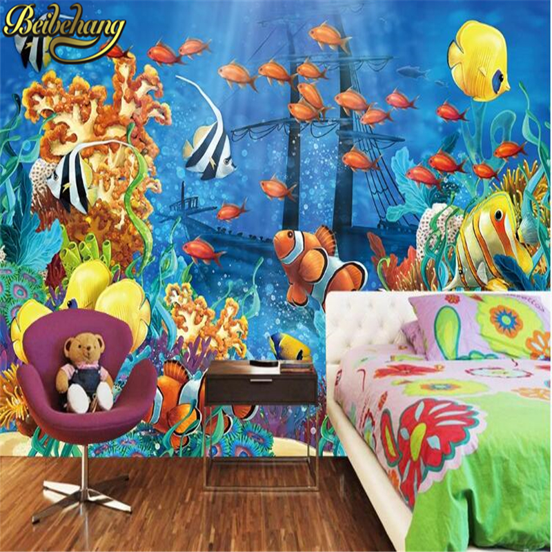 Large murals Wallpaper Cartoon – Aquarium Marine World recenzja i cena
