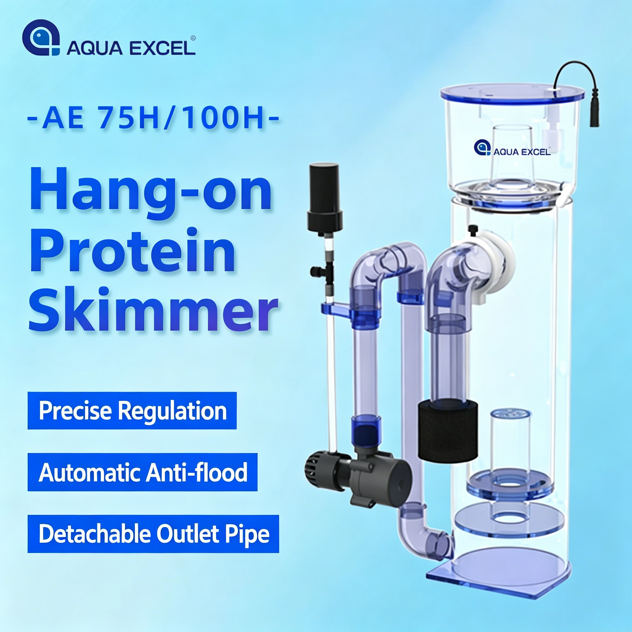 AQUA EXCEL AE-75H/100H Hang-on – Protein Skimmer Hang On recenzja i cena